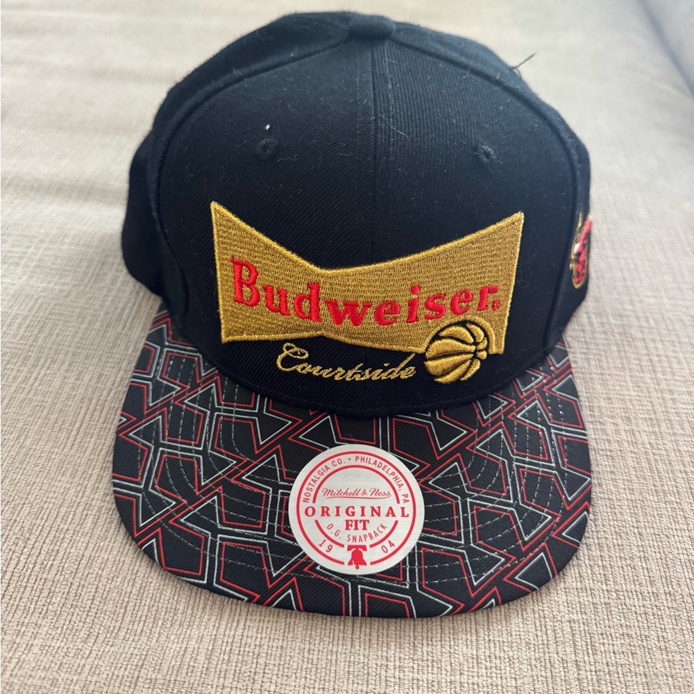 Limited Edition Bulls X Budweiser Black and Gold Mitchell & Ness SnapBack